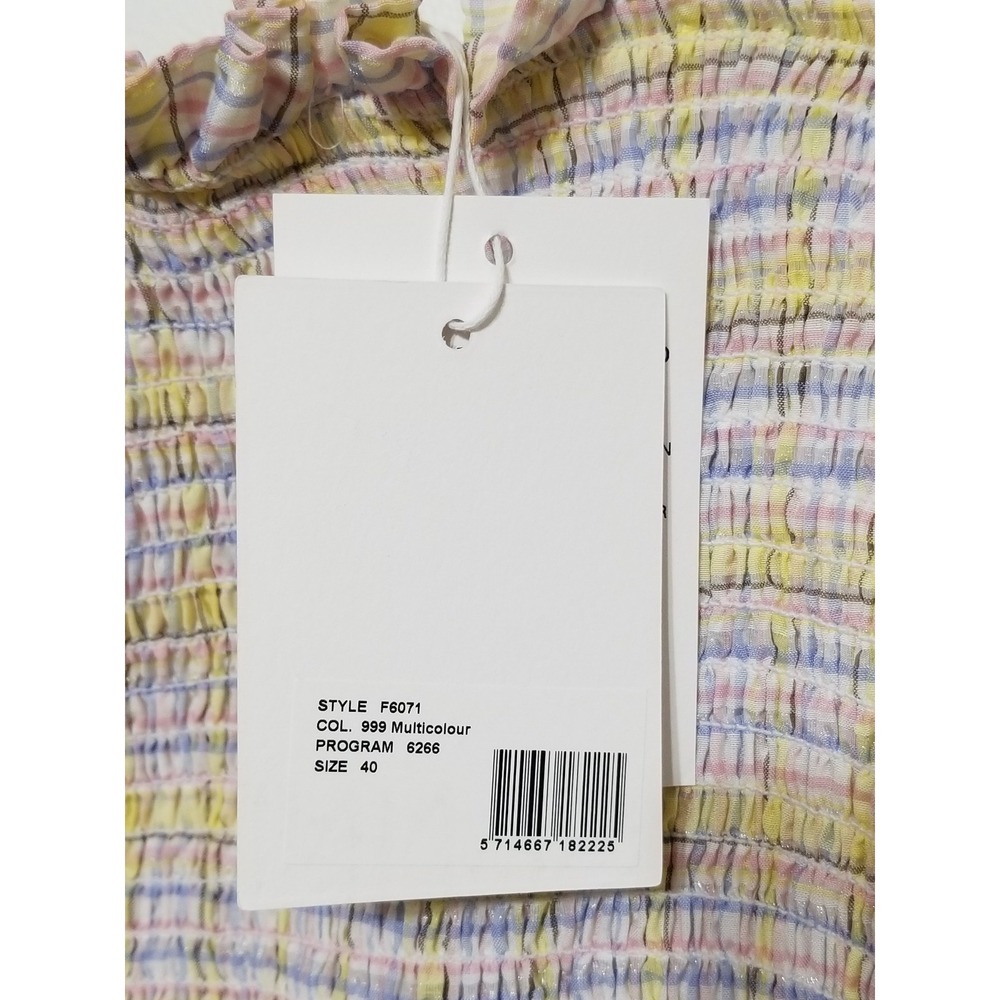 NWT GANNI Seersucker Check Midi Dress Multicolor Size EU 40/ US 8 $260 - Picture 14 of 16